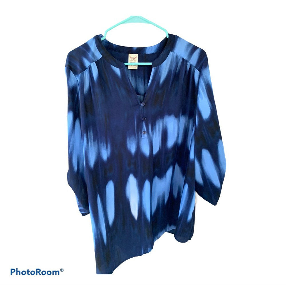 Women’s Plus Size 2XL (18w/20w) Breezy Blue Blouse